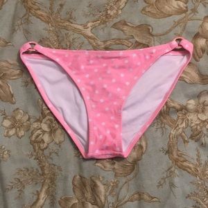 Pink polka dip bikini bottoms